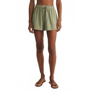 Z Supply High Waist Shorts - Olive Green
